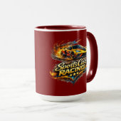 Sports Car Racing Fire Graphic Combo Coffee Mug Mok (Voorkant rechts)
