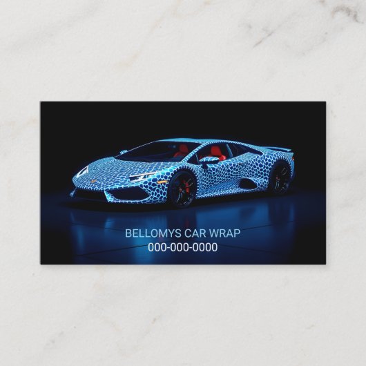 Sports Car Wrap Service Visitekaartje (Voorkant)