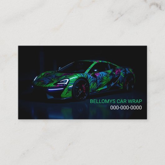 Sports Car Wrap Service Visitekaartje (Voorkant)
