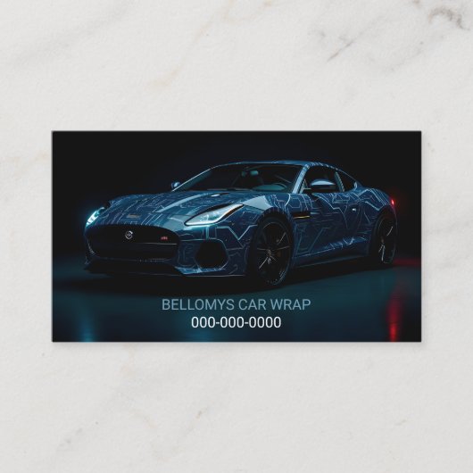 Sports Car Wrap Service Visitekaartje (Voorkant)