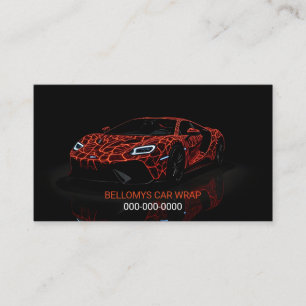 Sports Car Wrap Service Visitekaartje