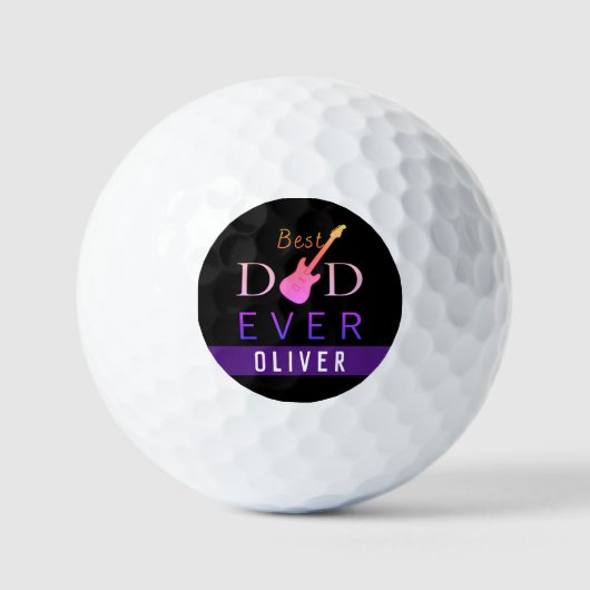 Sports Cool Cute Golfer Beste vaders Dag Golfballen (Voorkant)