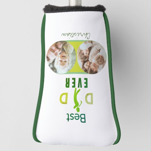 Sports Cute Best Dad ever Photo Happy Vaderdag Golfheadcover (Draai 90)