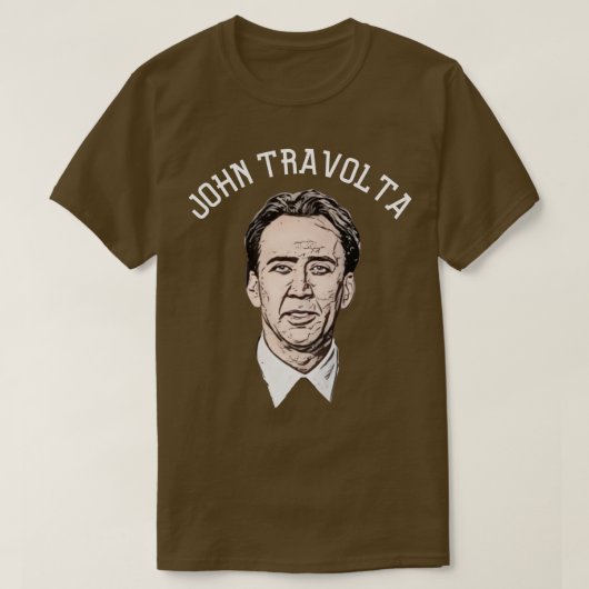 Sports de Nicolas Cage als John Travolta T-shirt (Design voorkant)