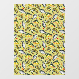 Sports Fishing Shop Fish Pattern Full Size  Raamsticker