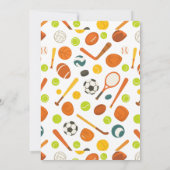 Sports Game Time All-Star 7th Birthday Party | Boy Kaart (Achterkant)