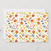 Sports Game Time All-Star 7th Birthday Party | Boy Kaart (Achterkant)