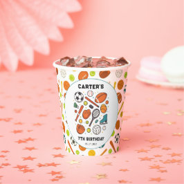 Sports Game Time All-Star Birthday | Kids Sport Papieren Bekers