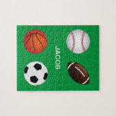 " SPORTS " GEPUBLICEERD MET DE NAAM VAN HET KIND. LEGPUZZEL (Horizontaal)