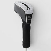 Sports Golfer Male Black Silhouette Golfheadcover (Schuin)