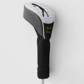 Sports Golfer Vrouw Black Silhouette Golfheadcover (Schuin)