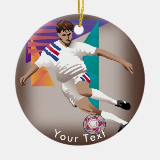 SPORTS International Soccer Player Keramisch Ornament (Voorkant)
