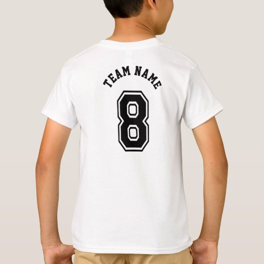 Sports Jersey 8 Nummer T-shirt (Achterkant)