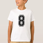 Sports Jersey 8 Nummer T-shirt (Voorkant)