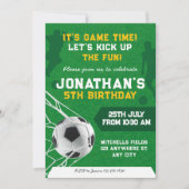 Sports Kids Soccer Birthday Party Kaart (Voorkant)