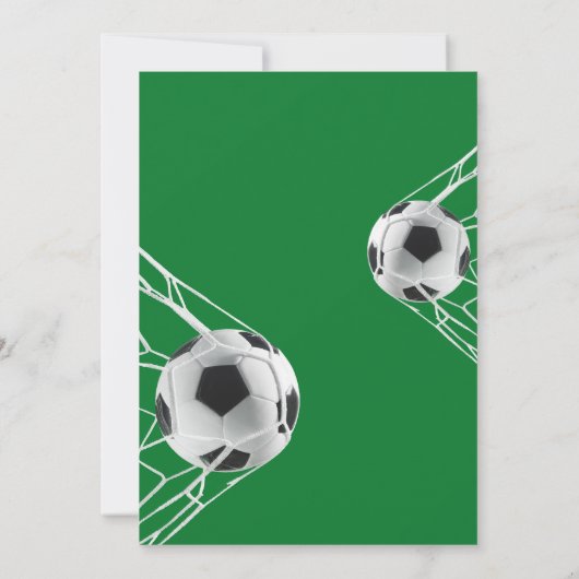 Sports Kids Soccer Birthday Party Kaart (Achterkant)
