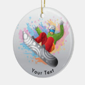 SPORTS kleurrijke sneeuwboarder die de vaardighede Keramisch Ornament (Links)