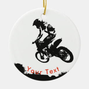 SPORTS Motocross Leap Keramisch Ornament