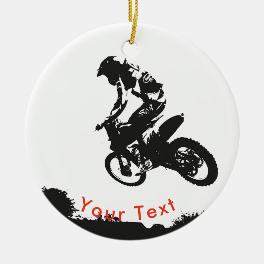 SPORTS Motocross Leap Keramisch Ornament (Voorkant)