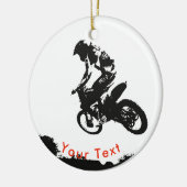 SPORTS Motocross Leap Keramisch Ornament (Links)