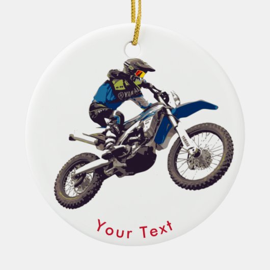 SPORTS Motocross Stunt Rider Keramisch Ornament (Voorkant)