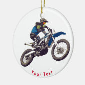 SPORTS Motocross Stunt Rider Keramisch Ornament (Links)