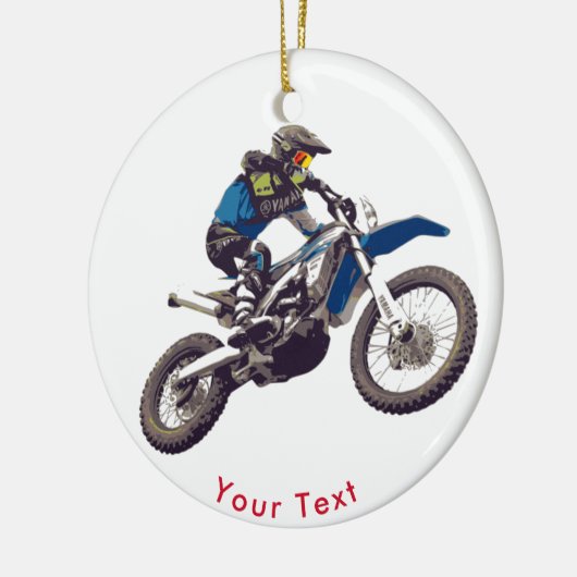 SPORTS Motocross Stunt Rider Keramisch Ornament (Links)