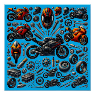 Sports Motorcycles: Speed and Performance Perfect Poster
