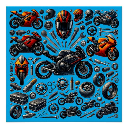 Sports Motorcycles: Speed and Performance Perfect Poster (Voorkant)