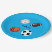 " SPORTS " PAPIEREN BORDEN MET KINDERNAAM. PAPIEREN BORDJE (Gekanteld)