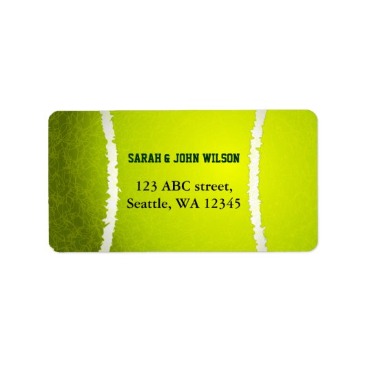 Sports Party Tennis thema adreslabel Etiket (Voorkant)