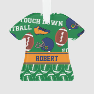 SPORTS personaliseren Football Patroon voor kinder Ornament
