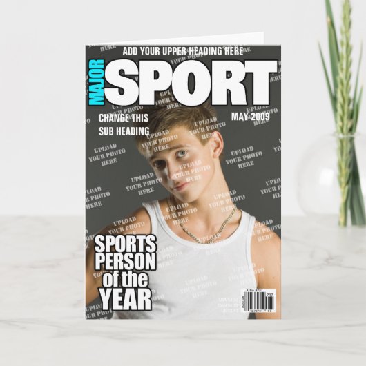 Sports Personalized Magazine Cover Kaart (Voorkant)