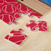 SPORTS Persoonlijke naam Baseball Fan Fun Pattern Legpuzzel (Zijkant)
