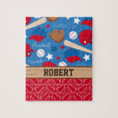 SPORTS Persoonlijke naam Baseball Fan Fun Pattern Legpuzzel (Verticaal)