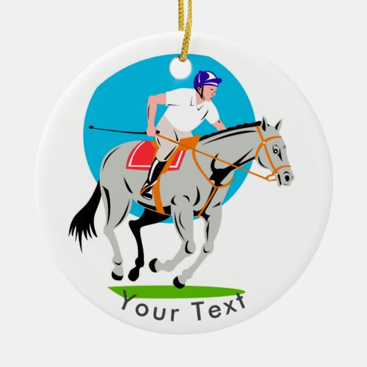 SPORTS Polo Pony & Player Keramisch Ornament (Voorkant)