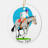SPORTS Polo Pony & Player Keramisch Ornament (Links)