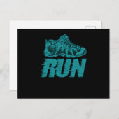 Sports Shoe Run Funny Running Sprint Jogging Briefkaart (Voorkant / Achterkant)