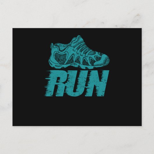 Sports Shoe Run Funny Running Sprint Jogging Briefkaart (Voorkant)