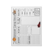 Sports Summer Camp News Notitieblok (Linkerzijde)