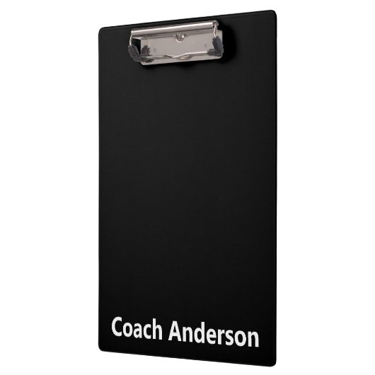 Sports Team Coach's Name Black and White  Klembord (Links)