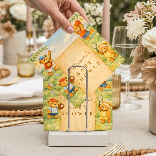 Sports Teddy Bear Baby Shower Servet