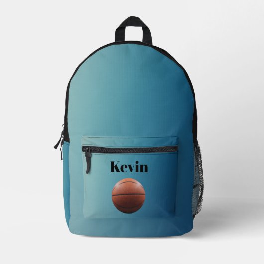 Sports themed Personalized backpack - Basketball Bedrukte Rugzak (Voorkant)