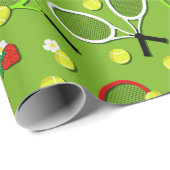 Sports Thleed Tennis Player Birthday Cadeaupapier (Rol Hoek)