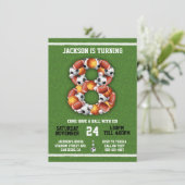 Sports Threadballs 8th Birthday Party Invitation Kaart (Staand voorkant)