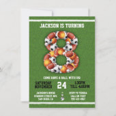 Sports Threadballs 8th Birthday Party Invitation Kaart (Voorkant)