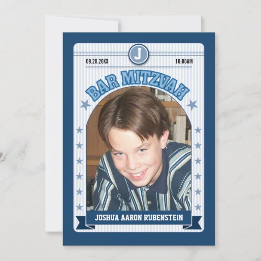 Sports Trading Card Bar Mitzvah Kaart (Voorkant)