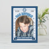 Sports Trading Card Bar Mitzvah Kaart (Staand voorkant)