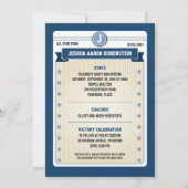 Sports Trading Card Bar Mitzvah Kaart (Achterkant)