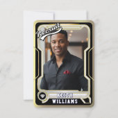 Sports Trading Card Photo Gold Groomsman Proposal (Voorkant)